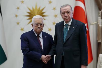 Filistin lideri Abbas Ankara’da: Erdoğan’la bir araya geldi