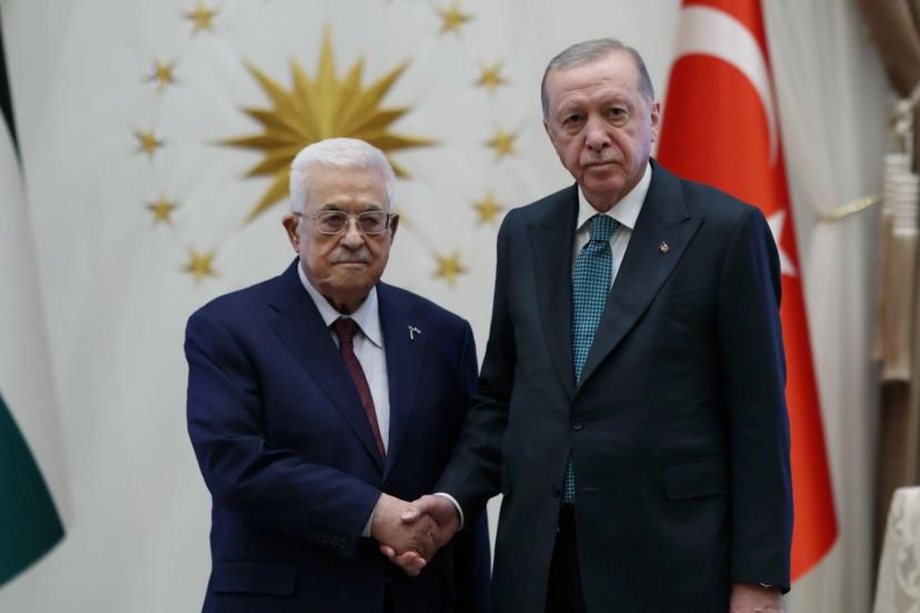 Filistin lideri Abbas Ankara’da: Erdoğan’la bir araya geldi