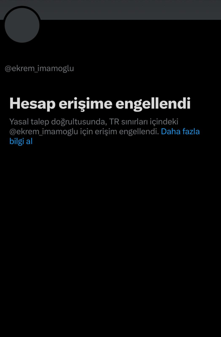 Ekrem İmamoğlu’nun X hesabına erişim engeli getirildi